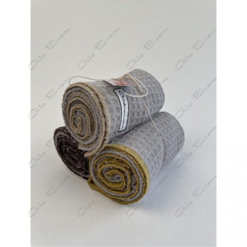 מגבת פיקה אפורה 3 יח' Gray Pique Towels